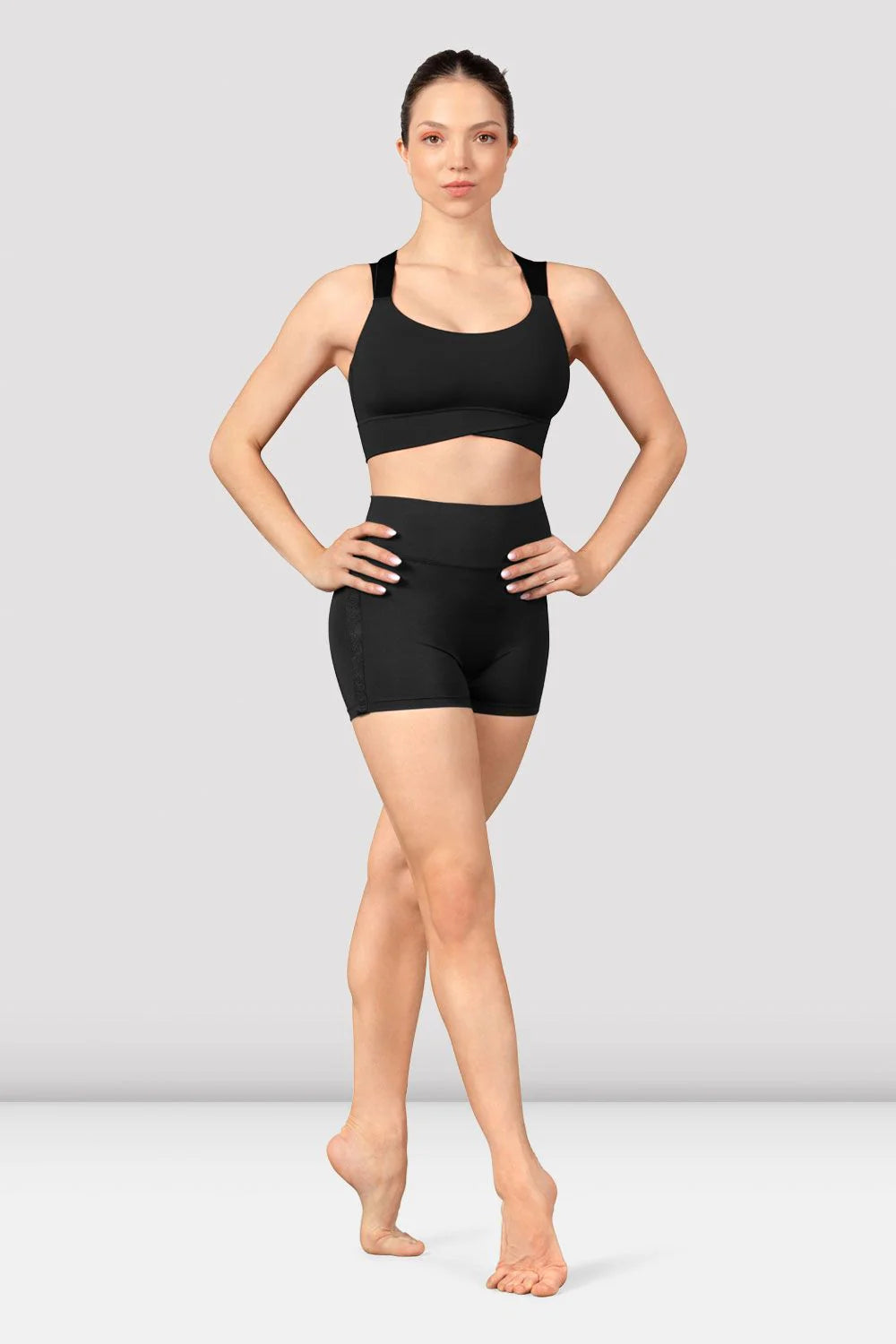 Ladies Majesty Cross Back Crop Top