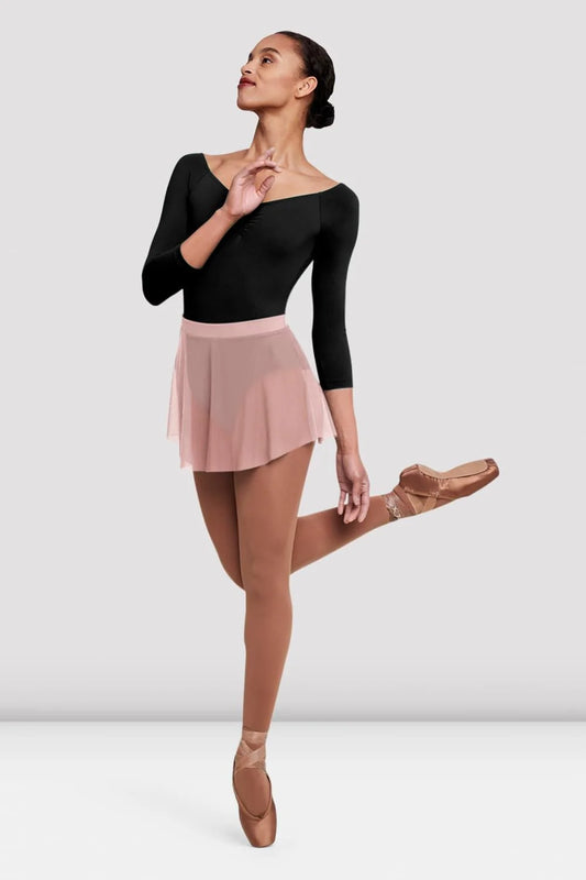 Jaye Mesh Pull-On Skirt (Light Pink)