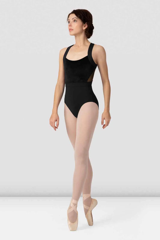 Ladies Boutique Mesh Wide Strap Leotard