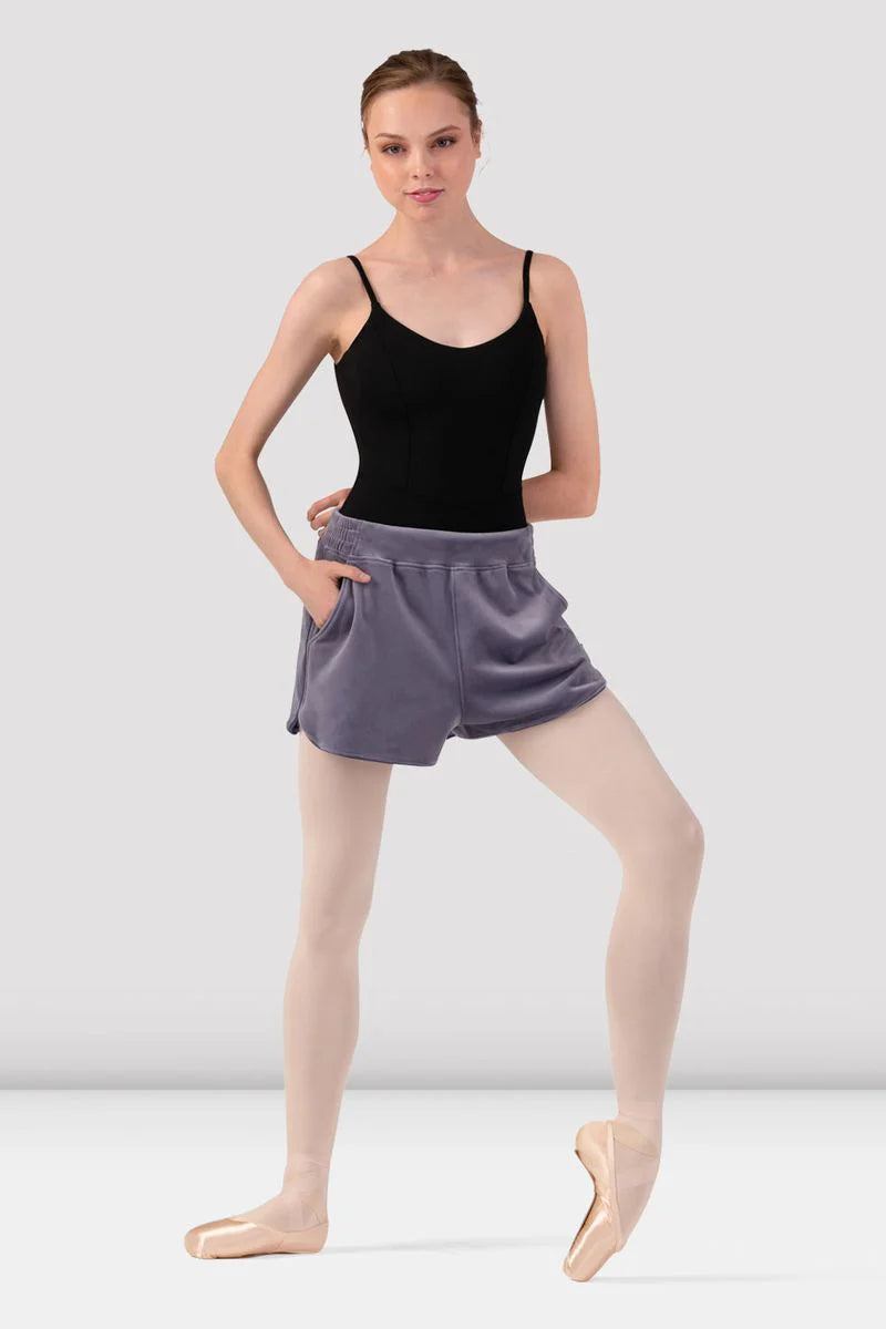 Debby Velvet Shorts (Dusty Lavender)