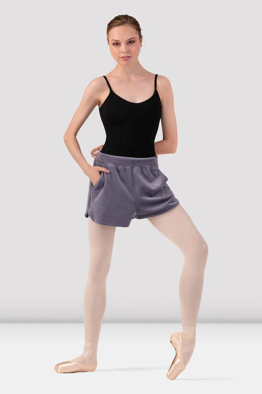 Debby Velvet Shorts (Dusty Lavender)