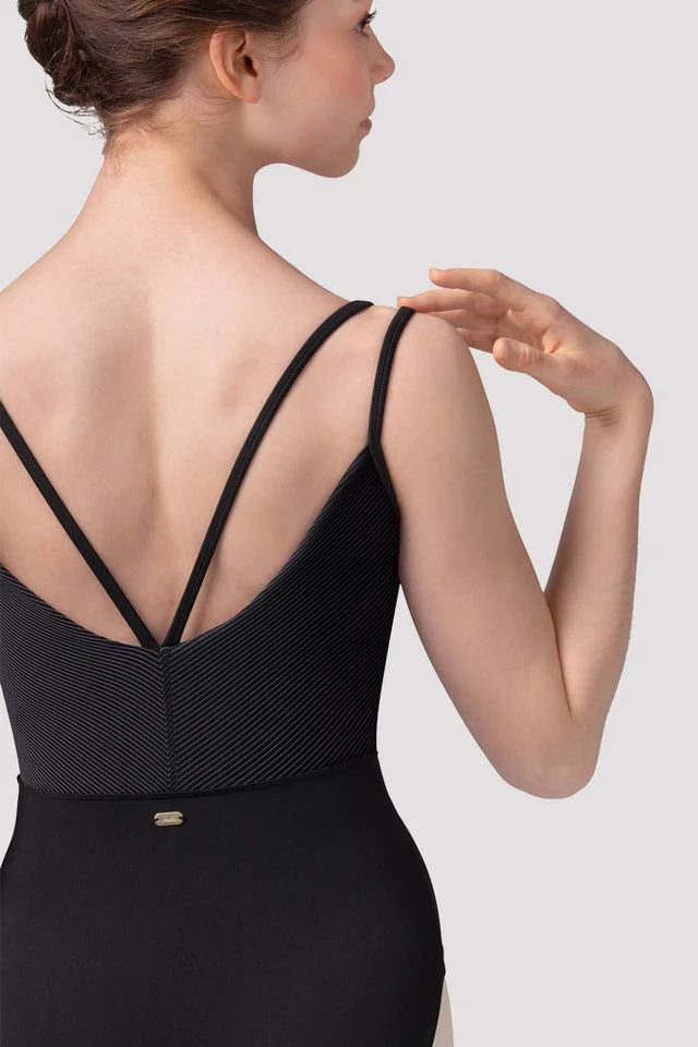 Ladies Mirella Zephyr Double Strap Camisole Leotard (BLK)