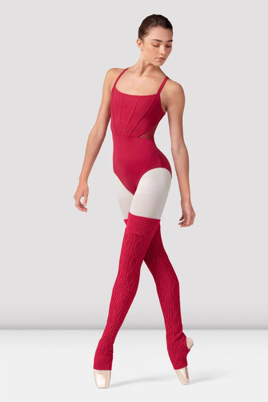 Ladies Elsa Knit Legwarmers (Cherry Red)