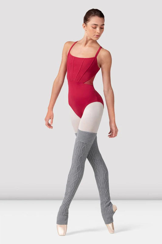 Ladies Elsa Knit Legwarmers (Grey Marle)