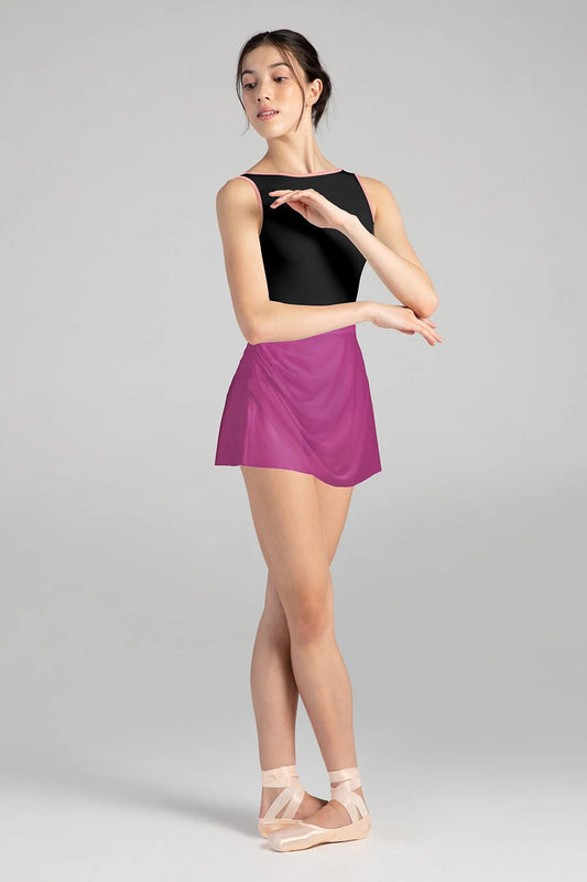 Fixed Wrap Skirt (Berry)