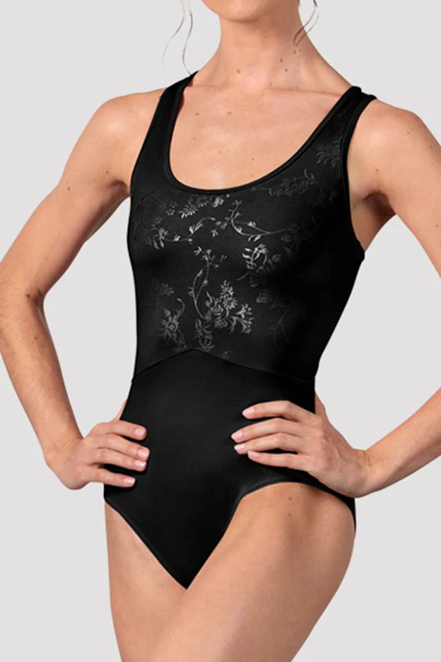 Kira Cross Back Leotard (Black)