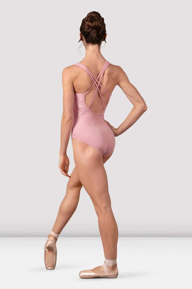 Kira Cross Back Leotard (Vintage Pink)