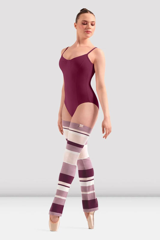 Adult Striped Legwarmers (Deep Pink)