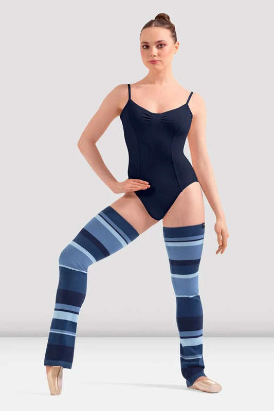 Adult Striped Legwarmers (Blue)